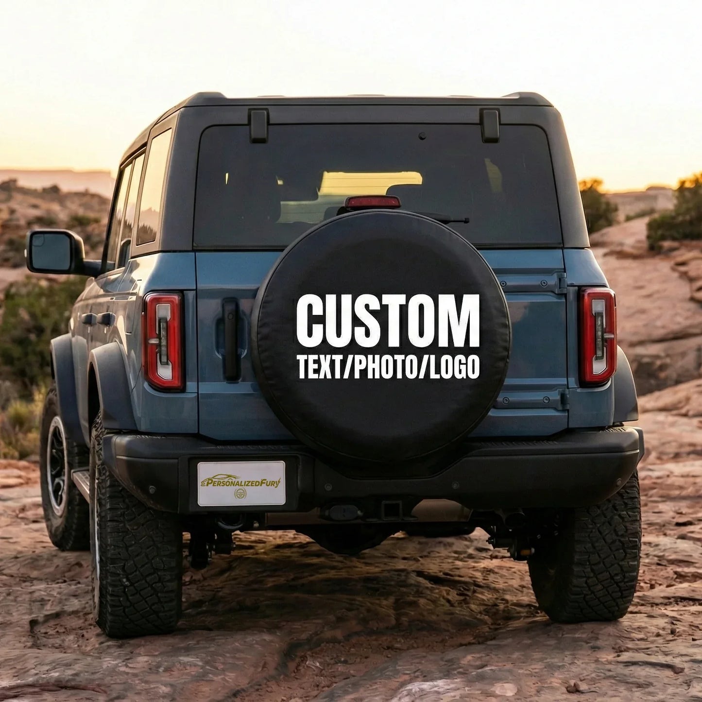 Custom Leather Spare Tire Cover for Jeep, Bronco, RV, Trailer & Campers