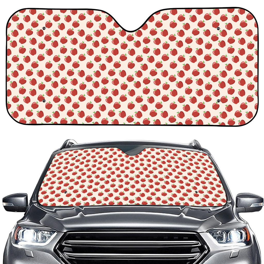 Cute Apple Pattern Print Car Windshield Sun Shade
