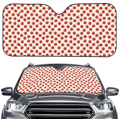 Cute Apple Pattern Print Car Windshield Sun Shade