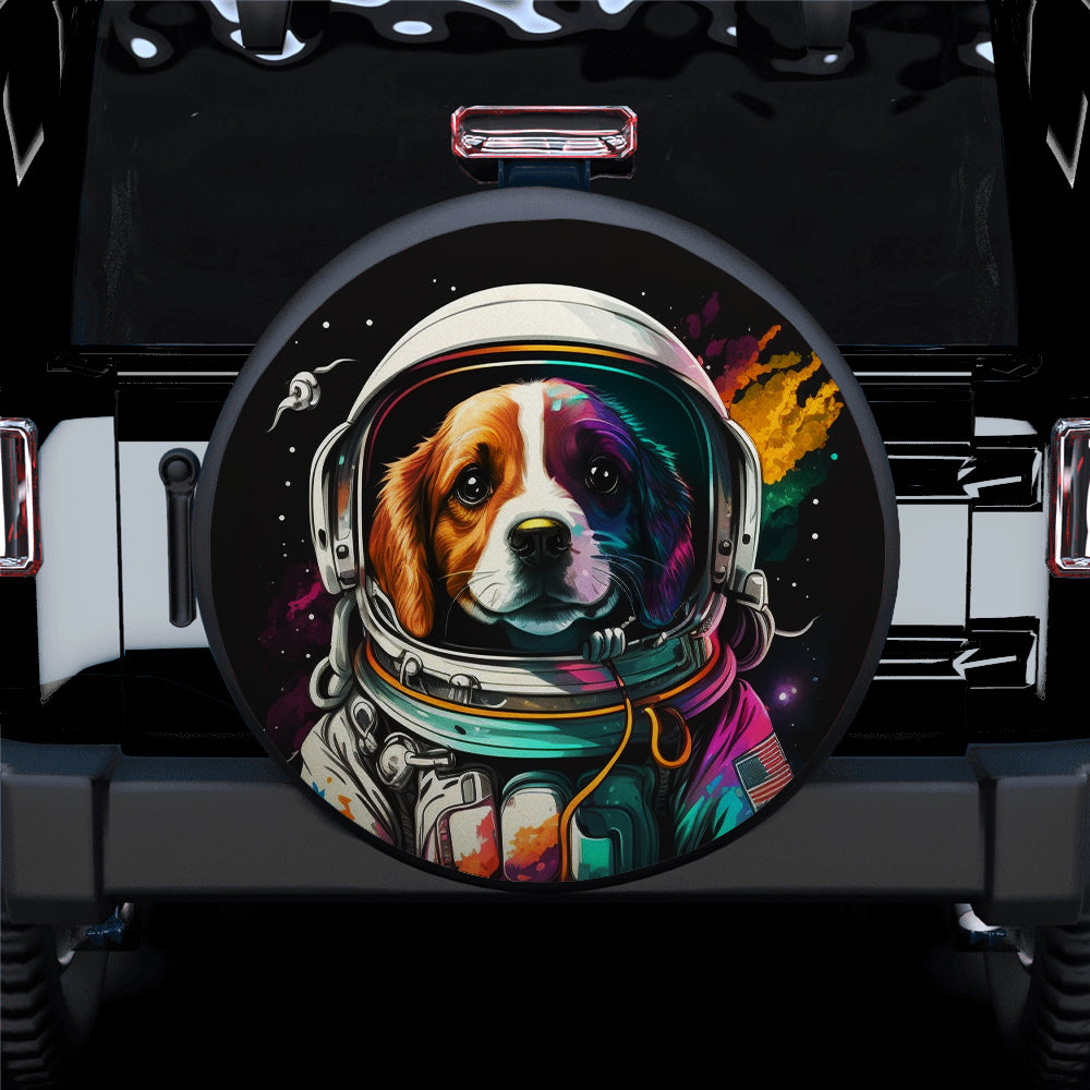 Cute Astronaut Dog Animal Car Spare Tire Cover