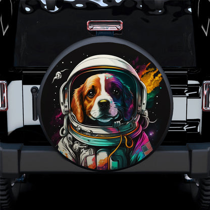 Cute Astronaut Dog Animal Car Spare Tire Cover