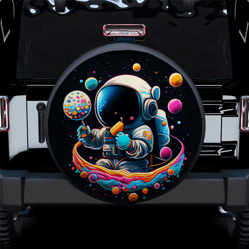 Cute Astronaut Eat Candy Car Spare Tire Cover