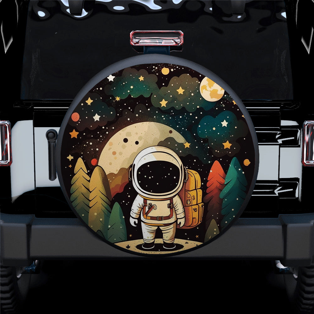 Cute Astronaut Moon Star Car Spare Tire Cover
