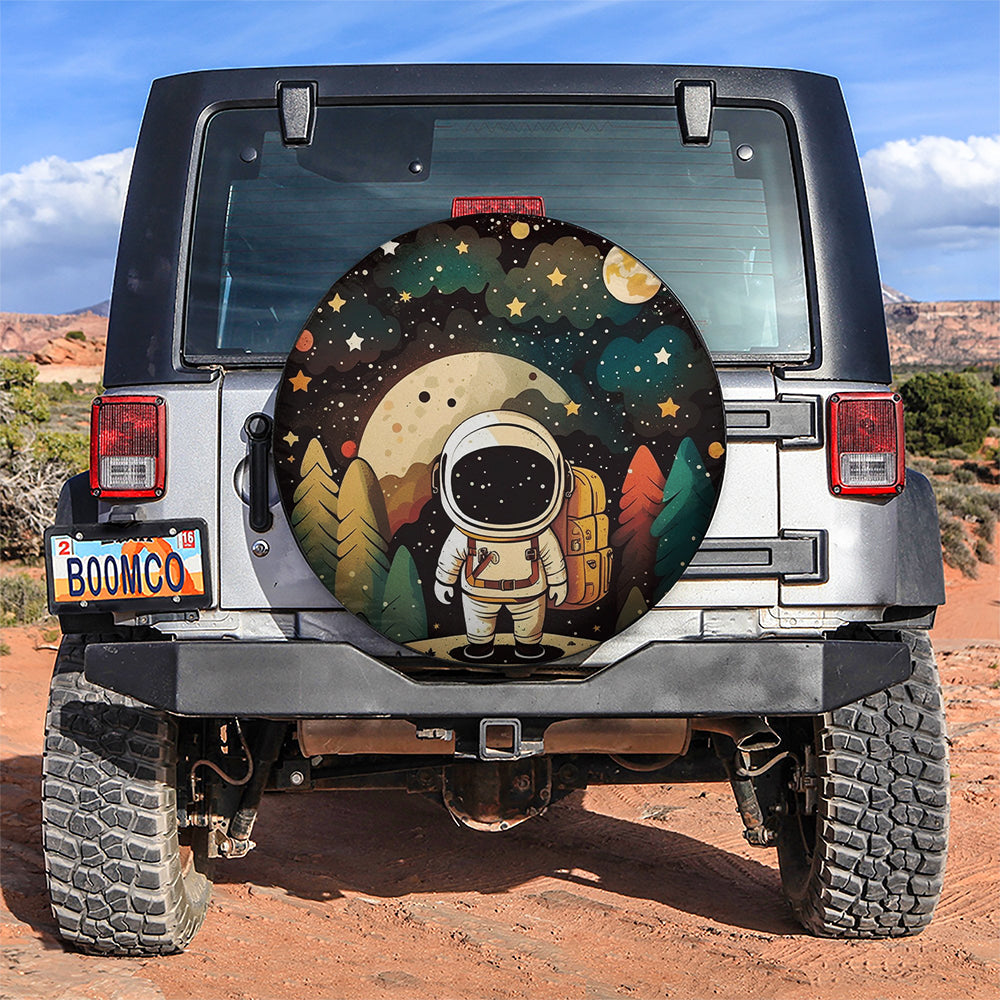 Cute Astronaut Moon Star Car Spare Tire Cover