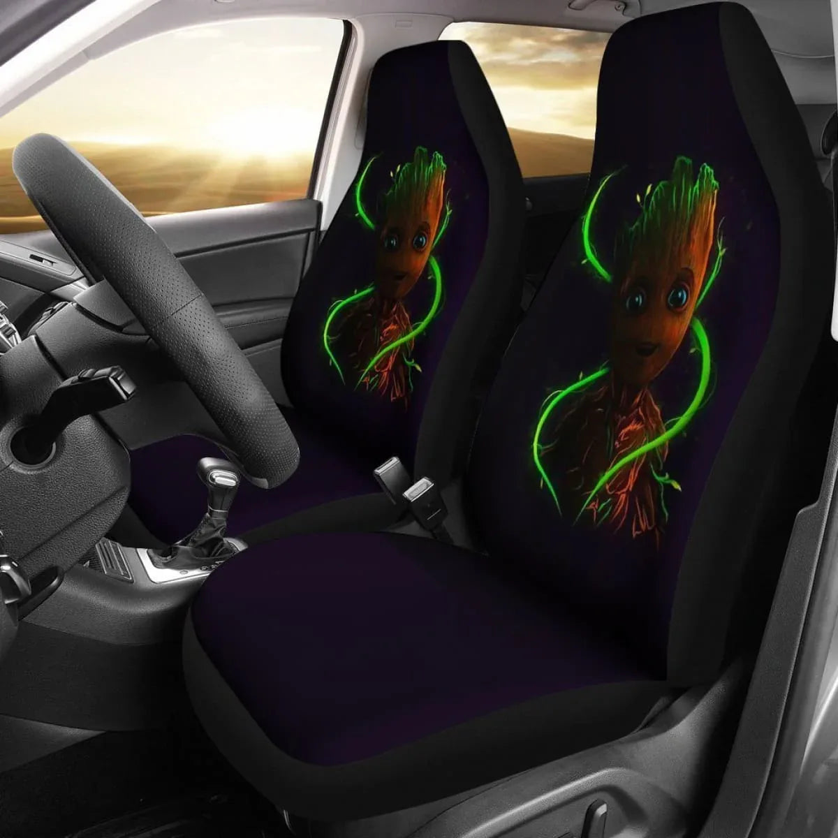 Cute Baby Groot Car Seat Covers Universal Fit - PersonalizedFury