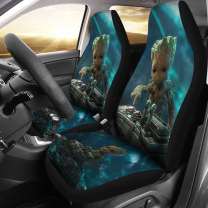 Cute Baby Groot Holder Car Seat Covers Universal Fit - PersonalizedFury
