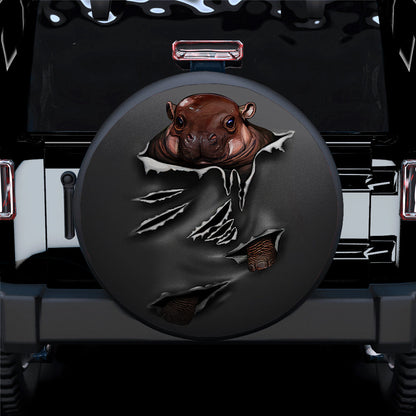 Cute Baby Hippo Hanging Car Spare Tire Cover