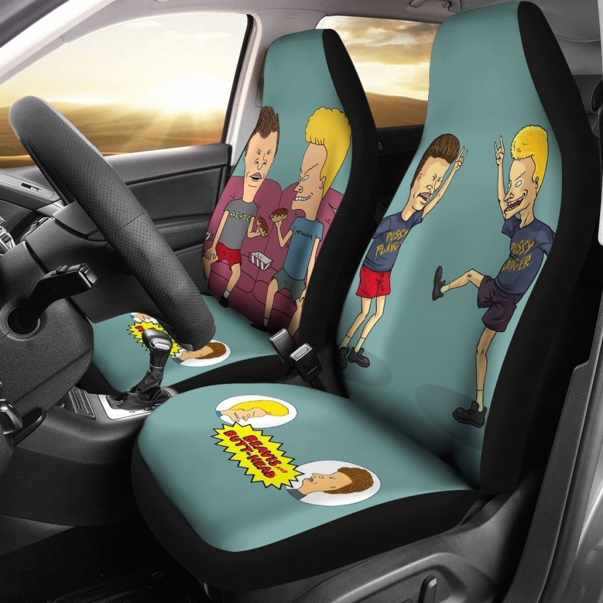 Cute Beavis And Butthead Car Seat Covers Lt04 Universal Fit 225721