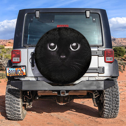 Cute Black Cat Car Spare Tire Cover