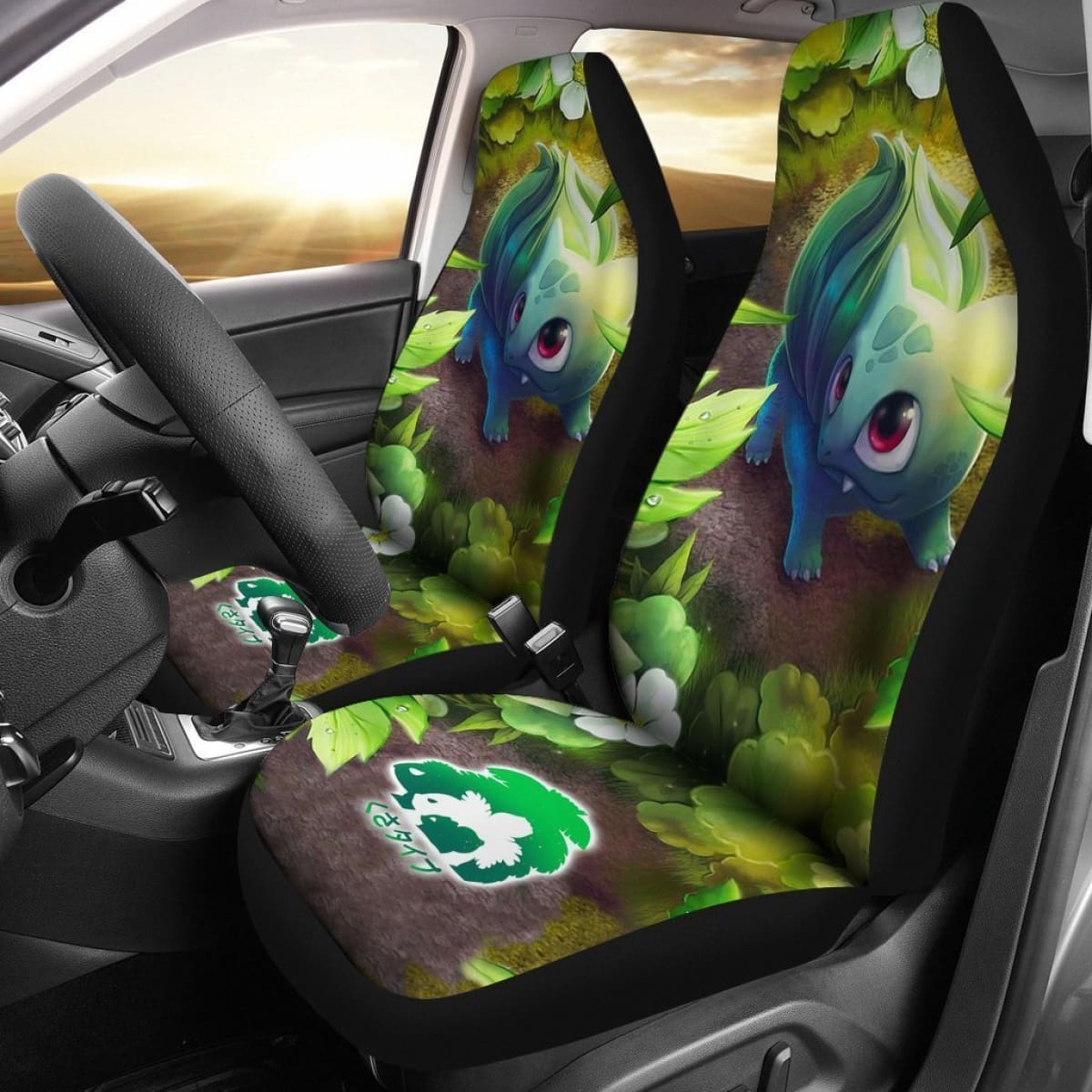 Cute Bulbasaur Pokemon Car Seat Covers Lt03 Universal Fit 225721
