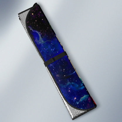 Cute Bull Dog Love You To The Moon Galaxy Car Auto Sunshades