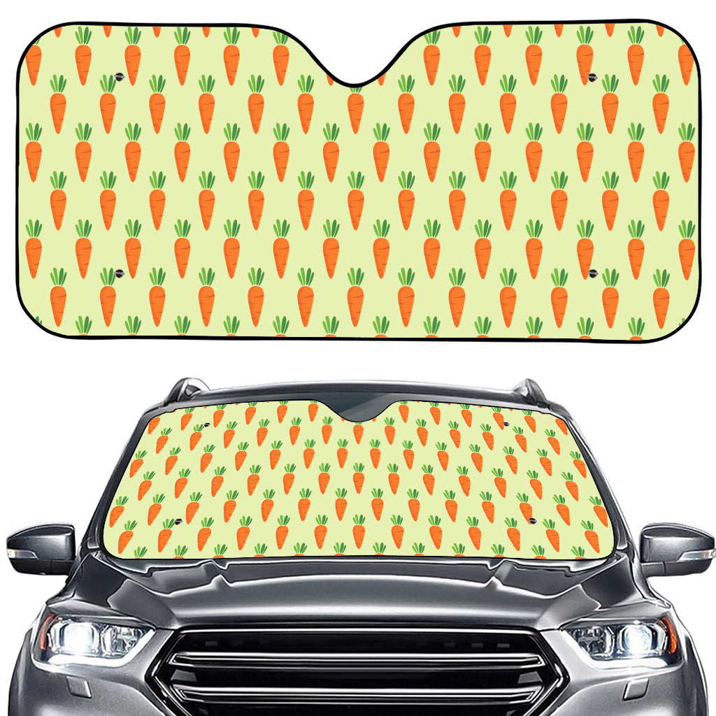 Cute Carrot Pattern Print Car Windshield Sun Shade