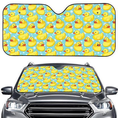 Cute Cartoon Duck Pattern Print Car Windshield Sun Shade