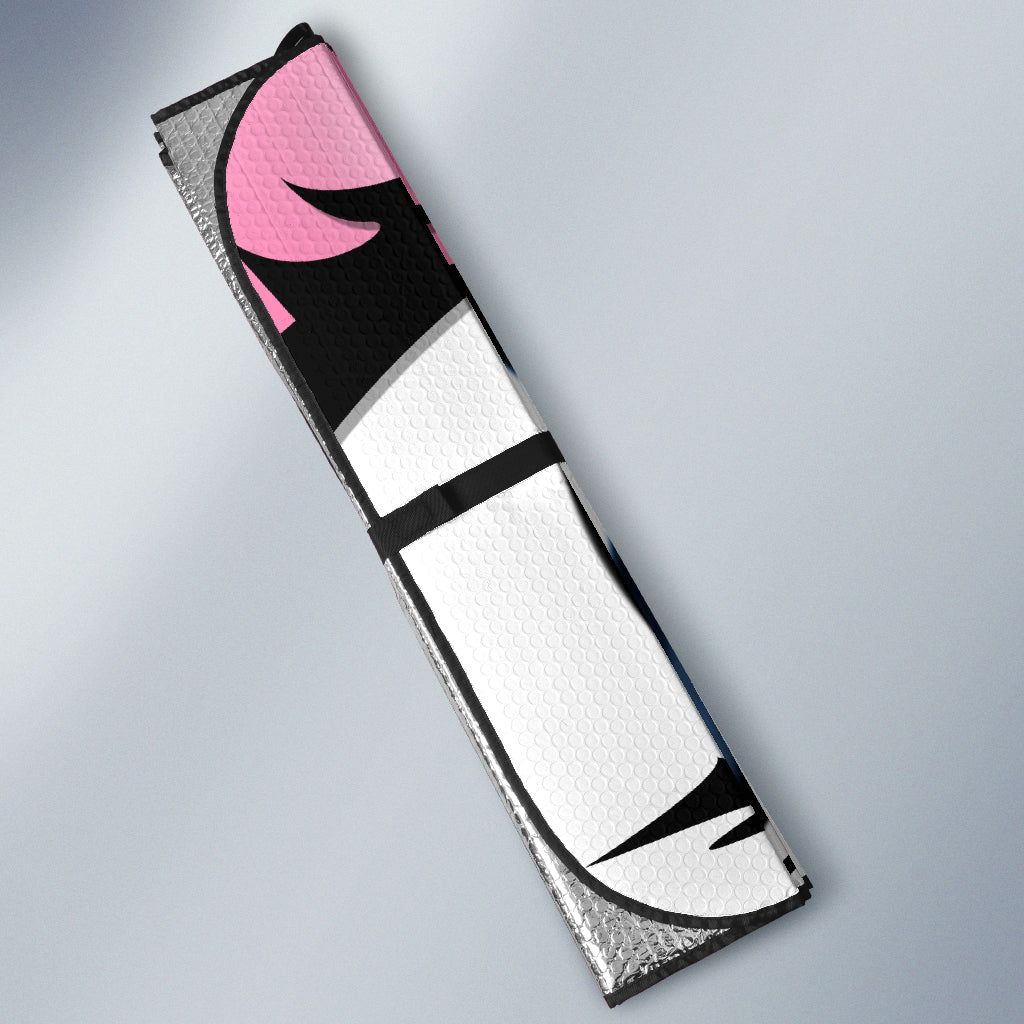 Cute Cartoon Eyes Pink Auto Sun Shades