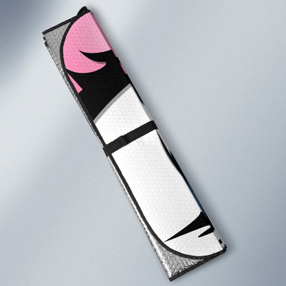 Cute Cartoon Eyes Pink Auto Sun Shades