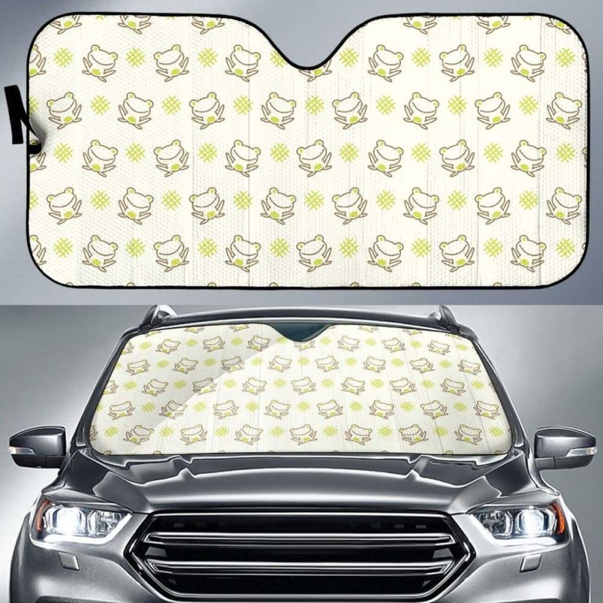 Cute Cartoon Frog Baby Pattern Car Auto Sun Shades Universal Fit 052312