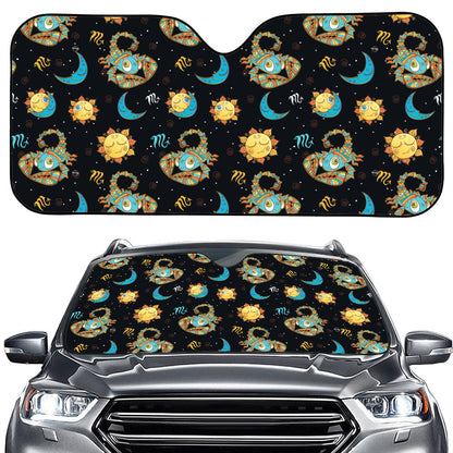 Cute Cartoon Scorpio Pattern Print Car Windshield Sun Shade