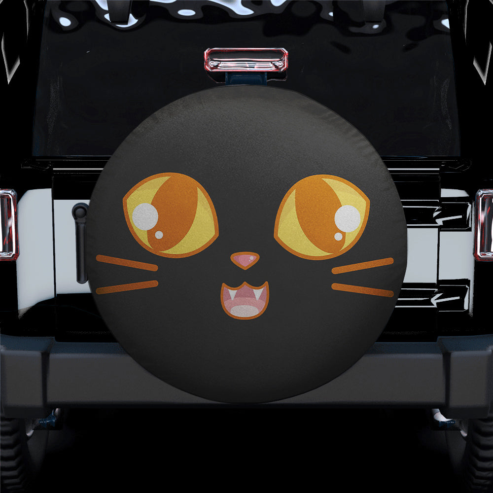 Cute Cat Face Spare Tire Cover