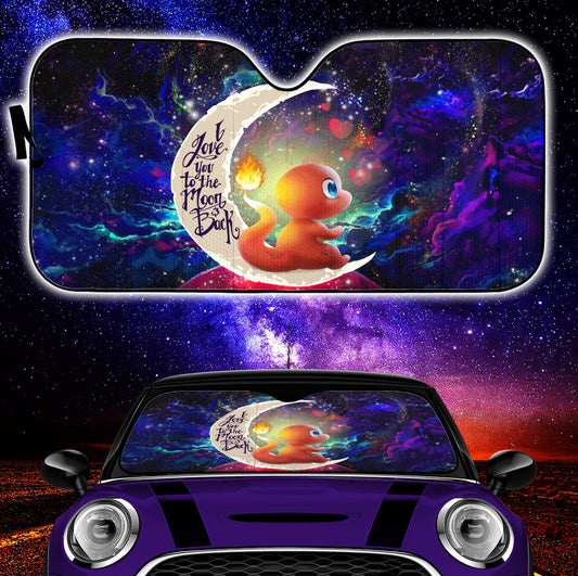 Cute Charmander Pokemon Love You To The Moon Galaxy Car Auto Sunshades