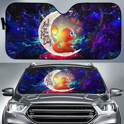 Cute Charmander Pokemon Love You To The Moon Galaxy Car Auto Sunshades