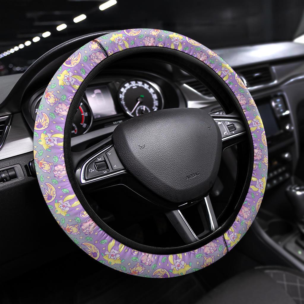 Cute Chibi Custom Car Steering Wheel Cover