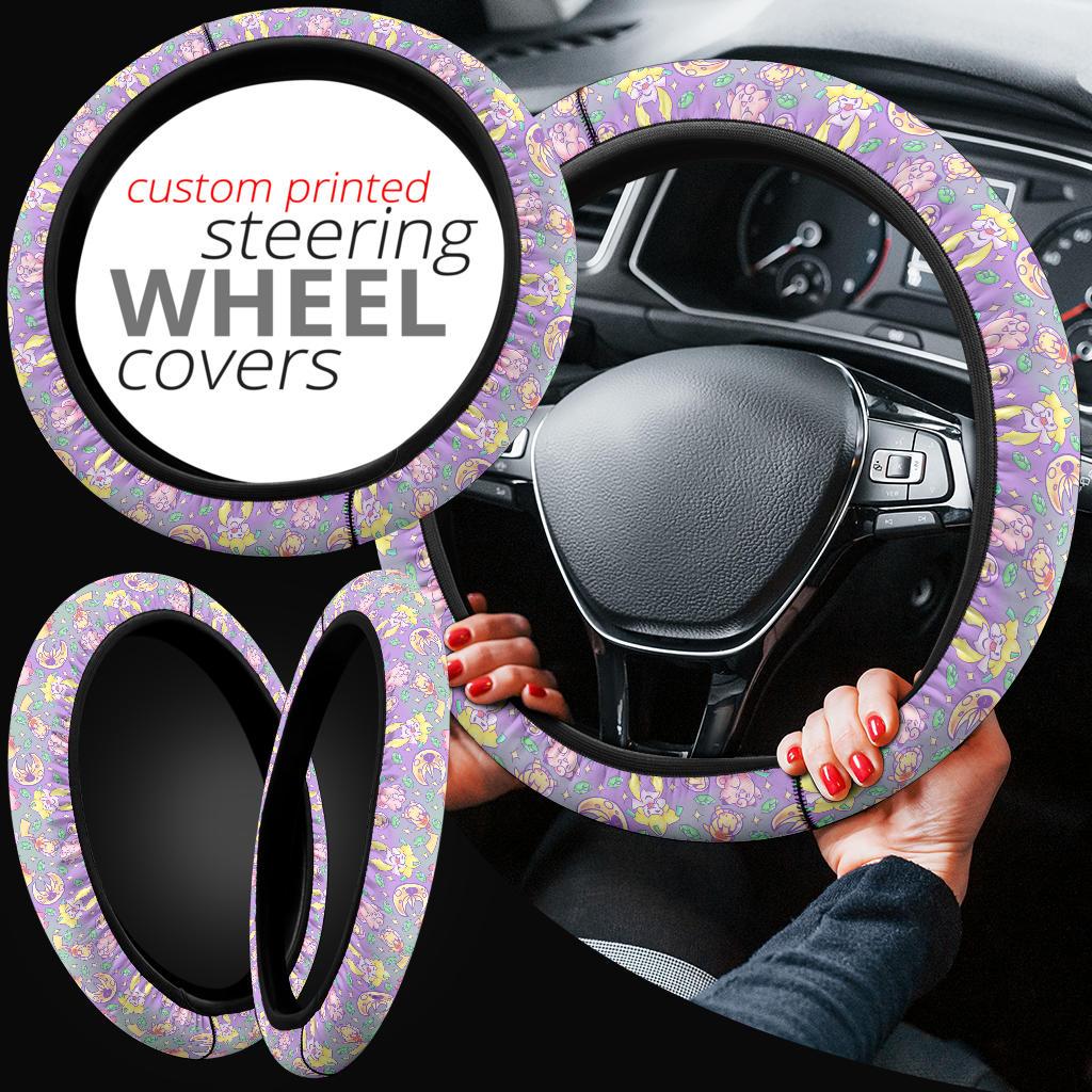 Cute Chibi Custom Car Steering Wheel Cover