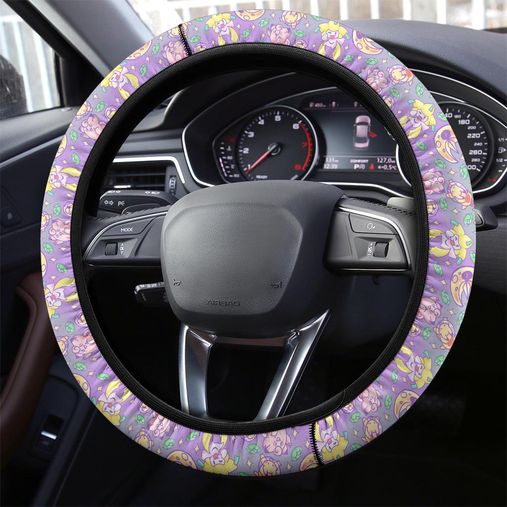 Cute Chibi Custom Car Steering Wheel Cover