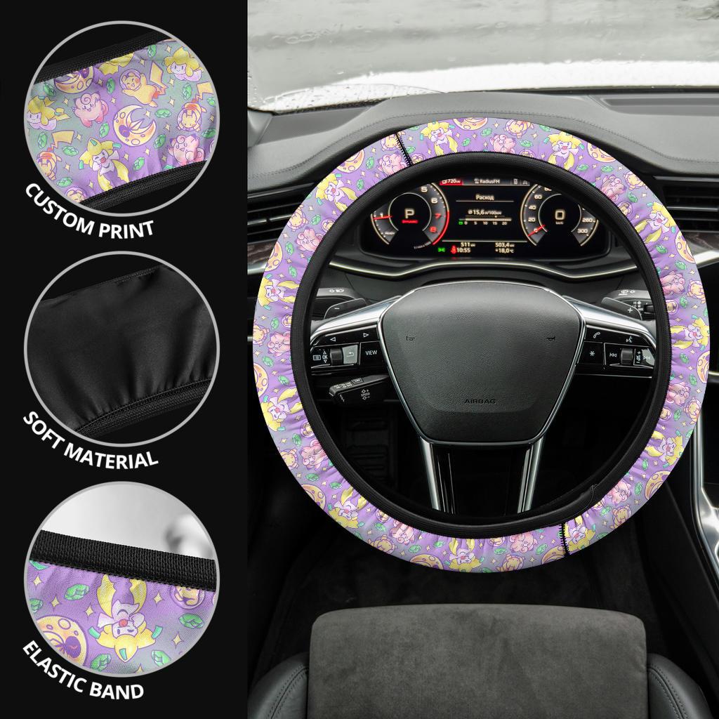 Cute Chibi Custom Car Steering Wheel Cover