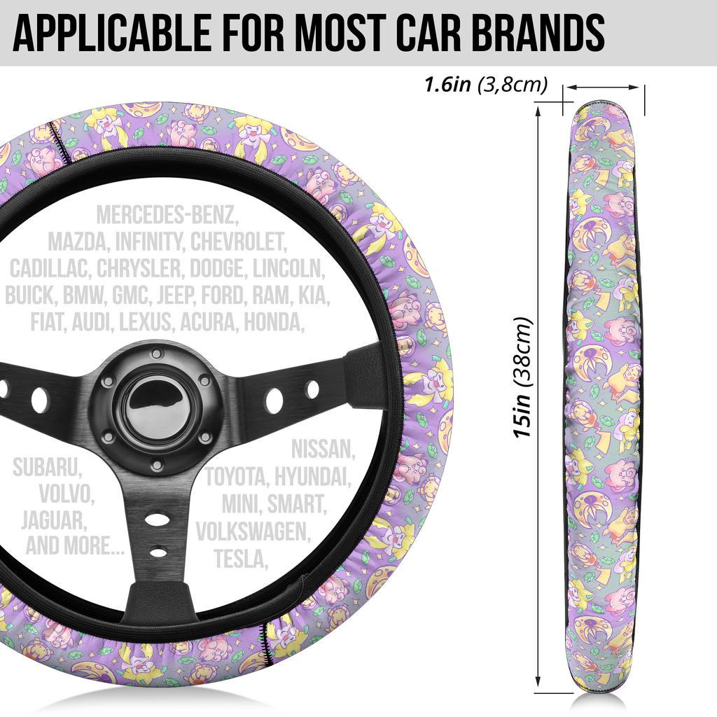 Cute Chibi Custom Car Steering Wheel Cover
