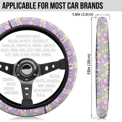 Cute Chibi Custom Car Steering Wheel Cover