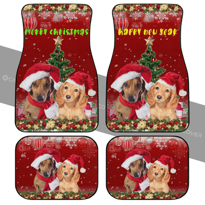 Cute Dachshunds Car Floor Mats Custom Car Interior Accessories Christmas