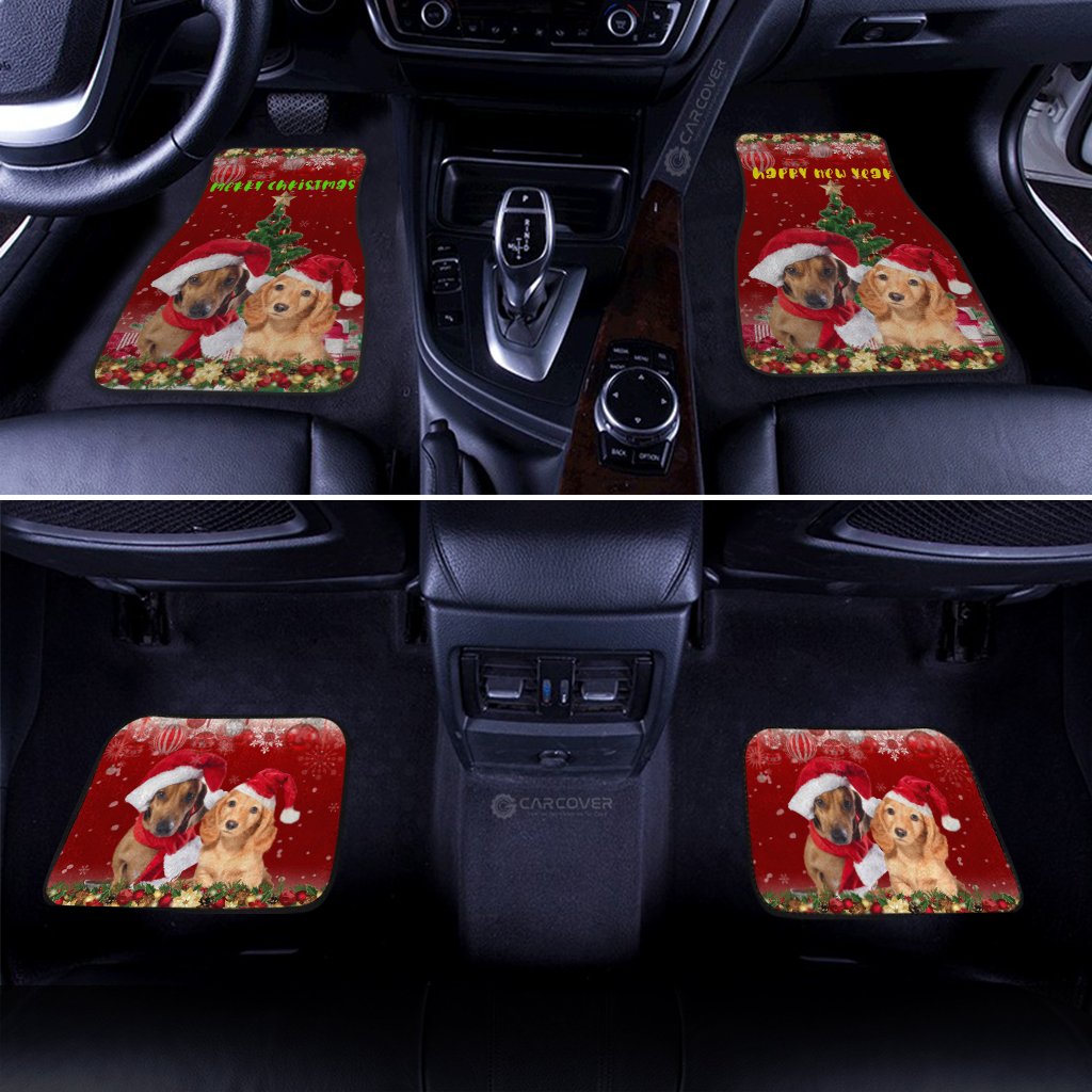 Cute Dachshunds Car Floor Mats Custom Car Interior Accessories Christmas