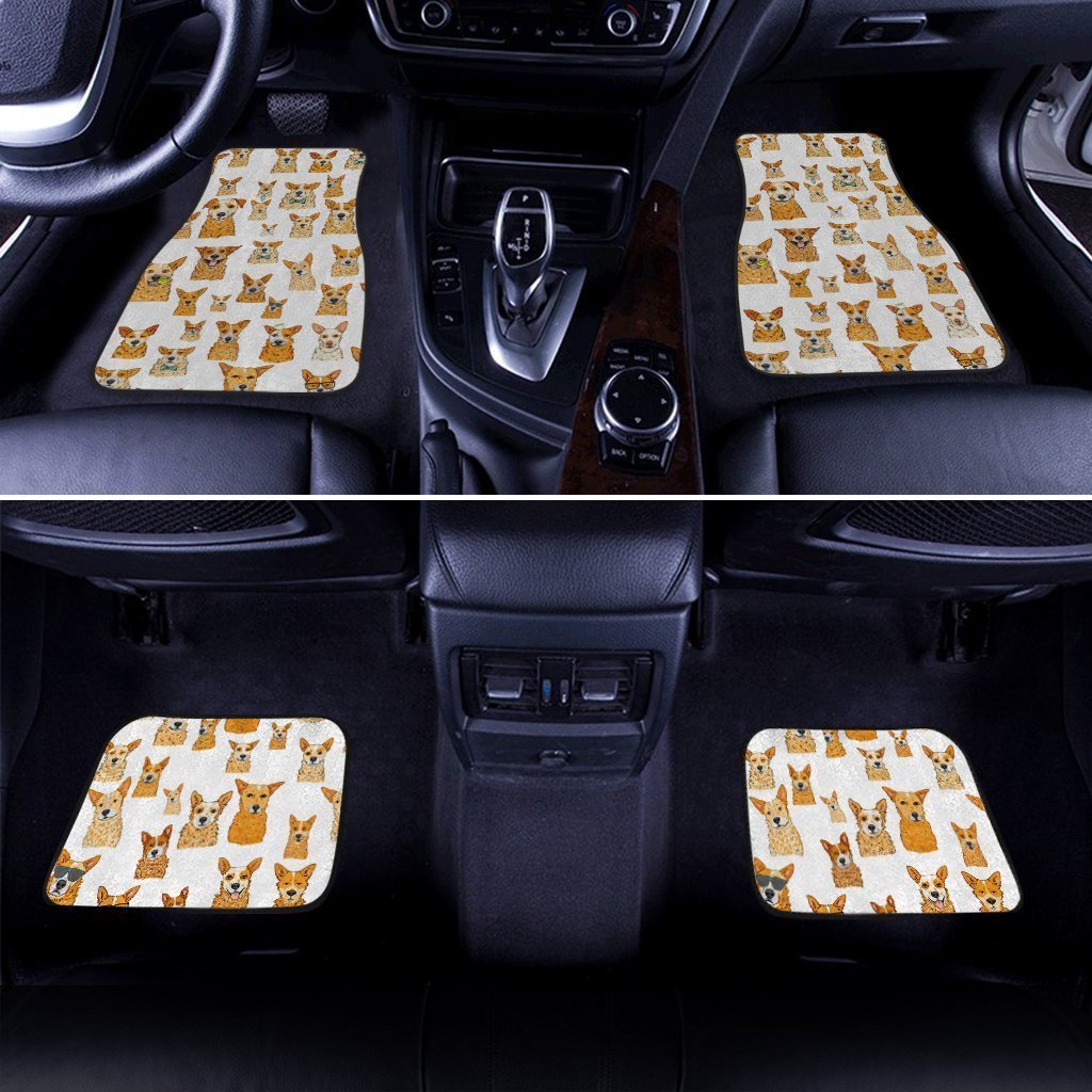 Cute Dog Face Car Floor Mats Custom Pattern Dog Car Accessories