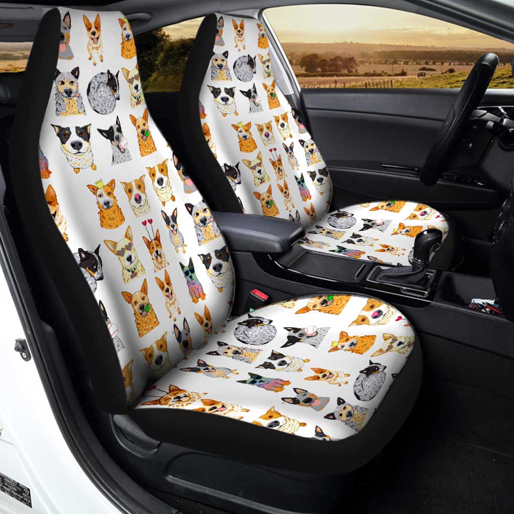 Cute Dog Face Car Seat Covers Custom Dog Car Accessories