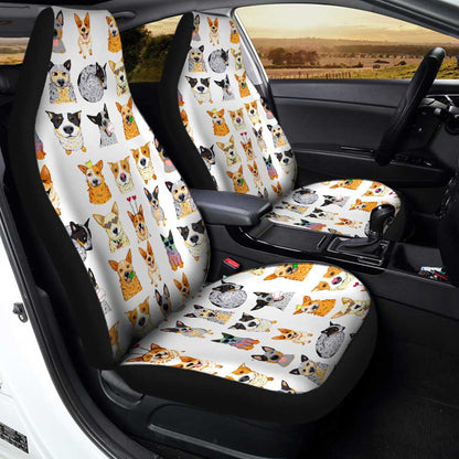 Cute Dog Face Car Seat Covers Custom Dog Car Accessories