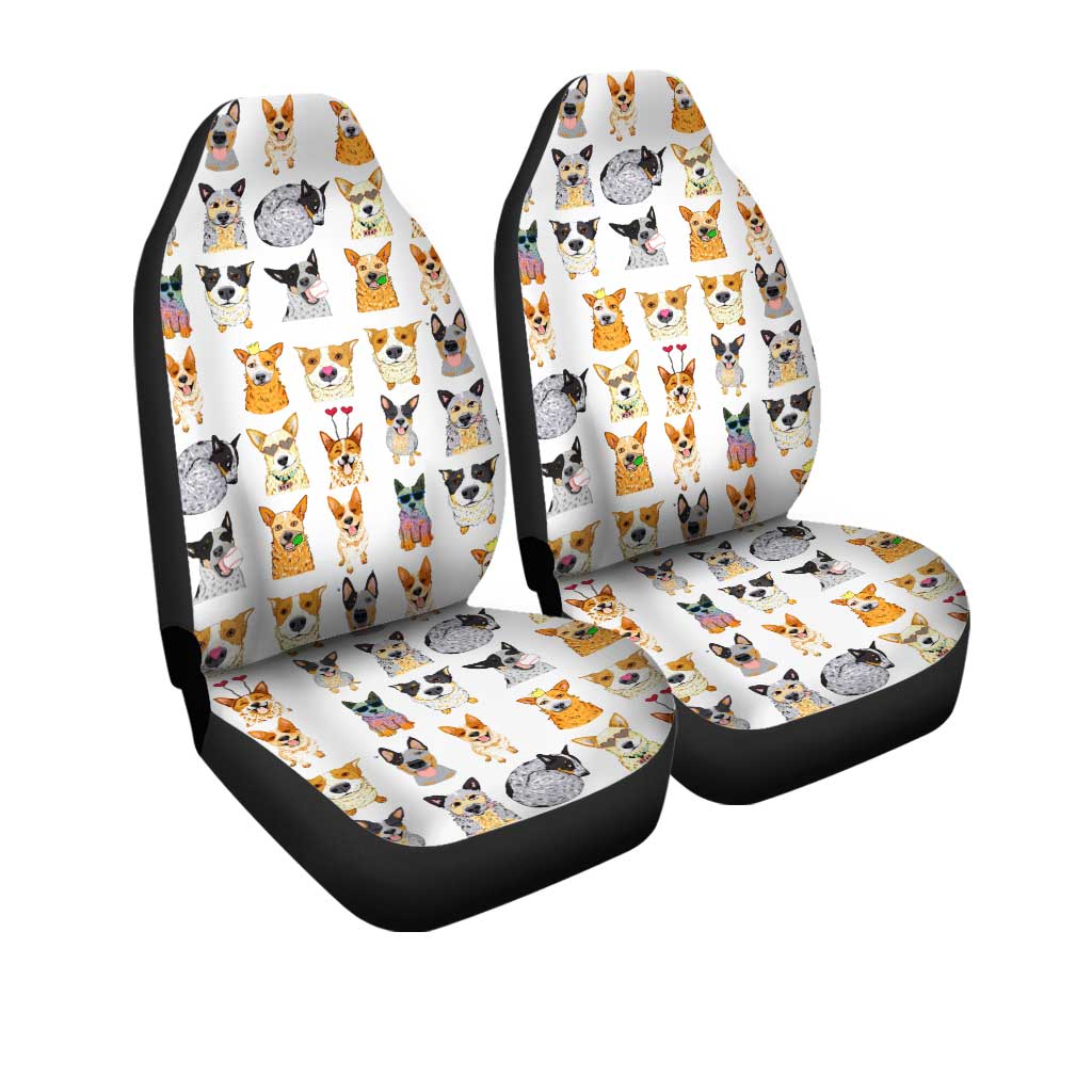 Cute Dog Face Car Seat Covers Custom Dog Car Accessories