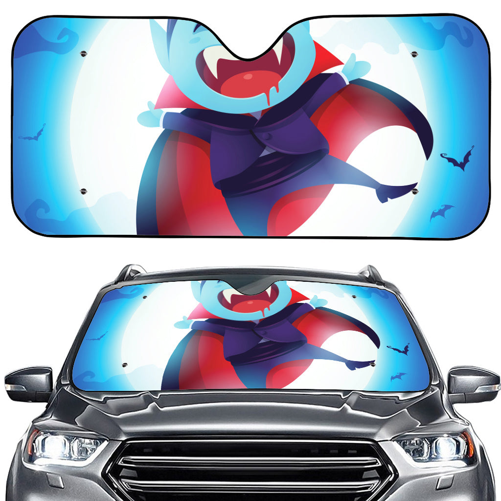 Cute Dracula Print Car Windshield Sun Shade