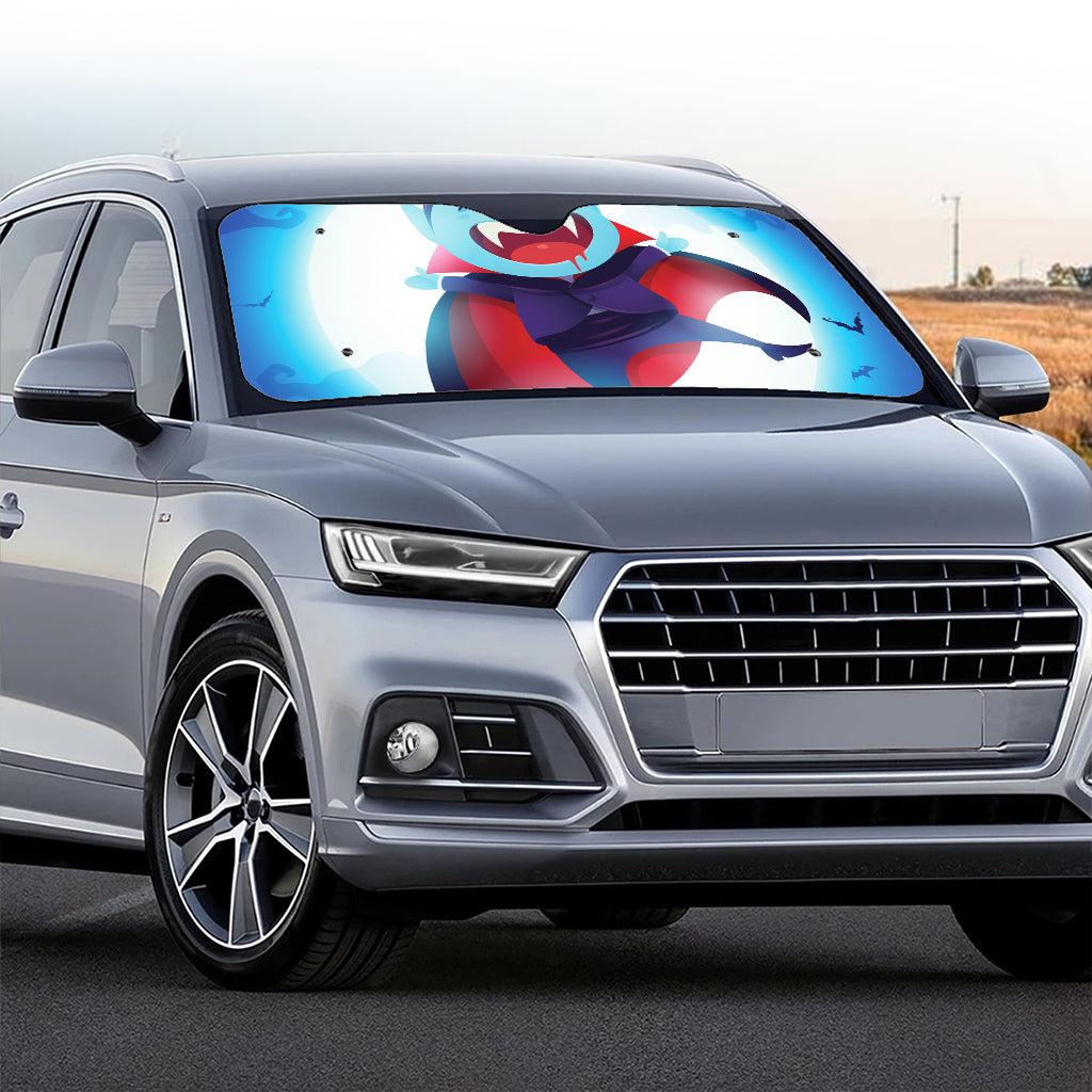 Cute Dracula Print Car Windshield Sun Shade