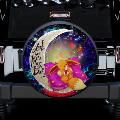 Cute Eevee Sleep Night Love You To The Moon Galaxy Car Spare Tire Cover
