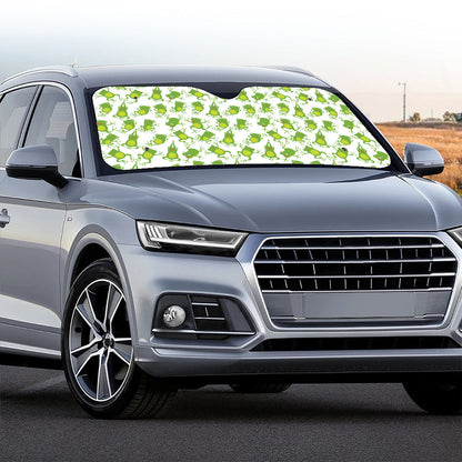 Cute Frog Pattern Print Car Windshield Sun Shade