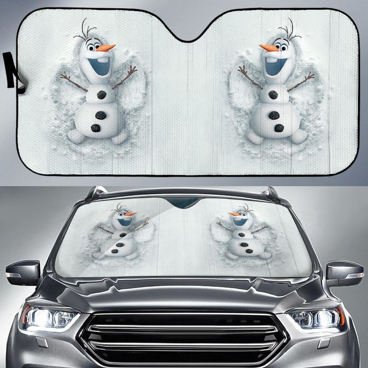 Cute Frozen Olaf Auto Sun Shade Nh06 Universal Fit 111204