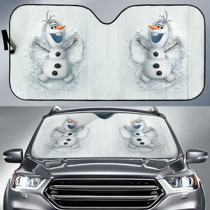 Cute Frozen Olaf Auto Sun Shade Nh06 Universal Fit 111204