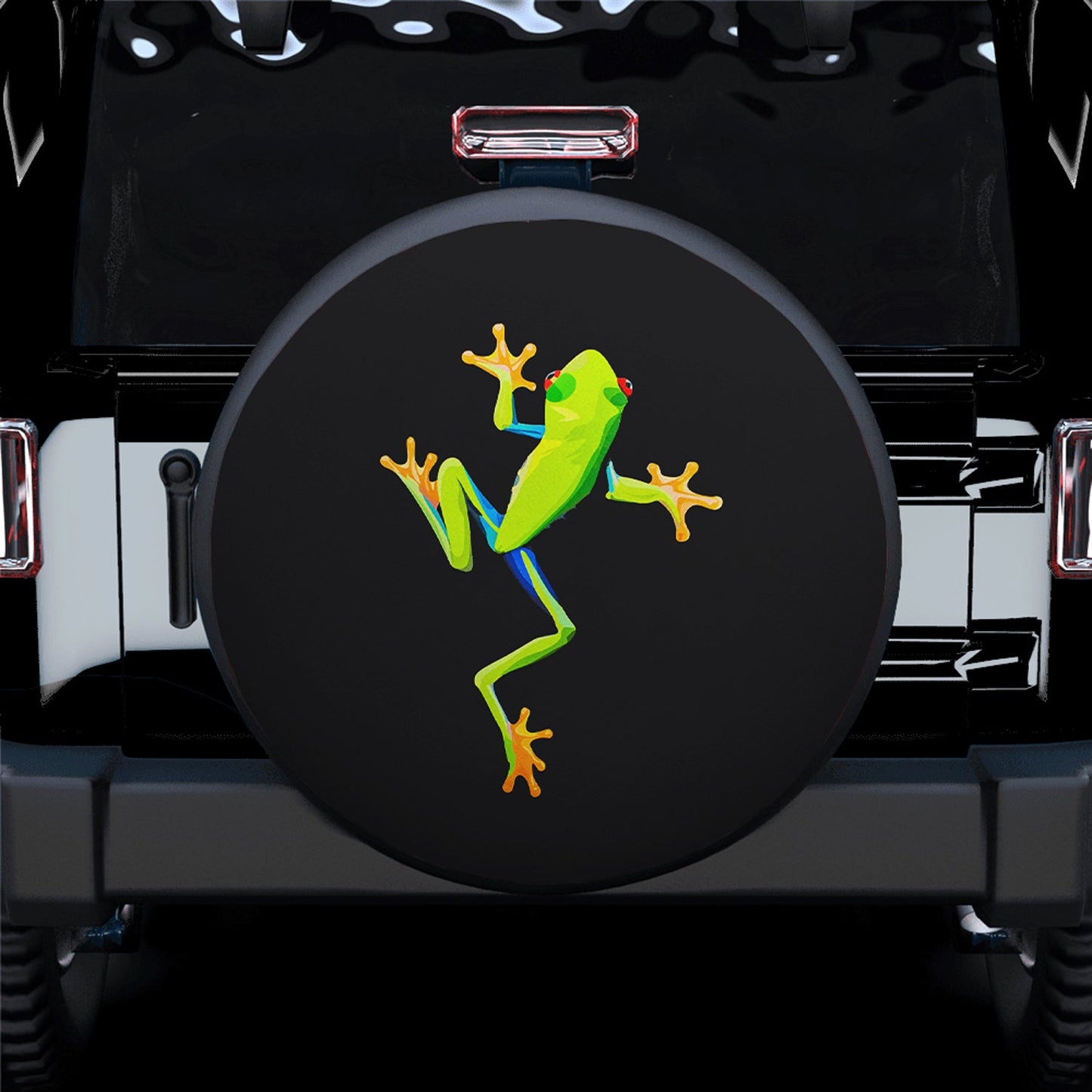Cute Green Frog Spare Tire Cover