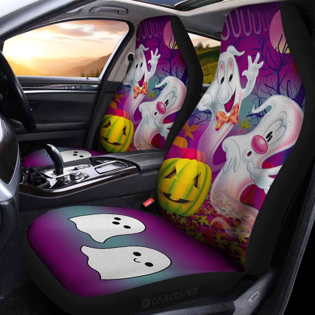 Cute Halloween Ghosts Car Seat Covers Custom Car Interior Accessories