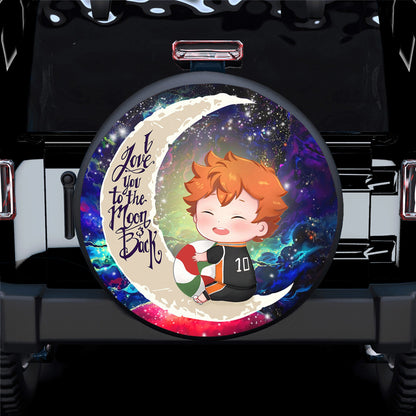 Cute Hinata Haikyuu Love You To The Moon Galaxy Spare Tire Cover