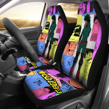 Cute Izuku Midoriya Collage My Hero Academia Car Seat Covers Mn04 Universal Fit 225721