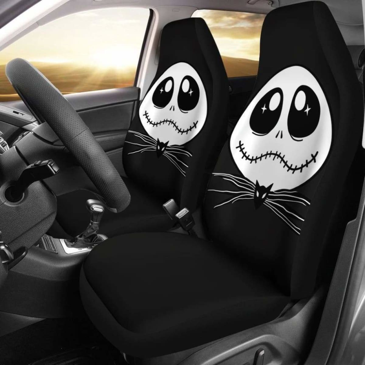 Cute Jack Skellington Car Seat Covers Universal Fit