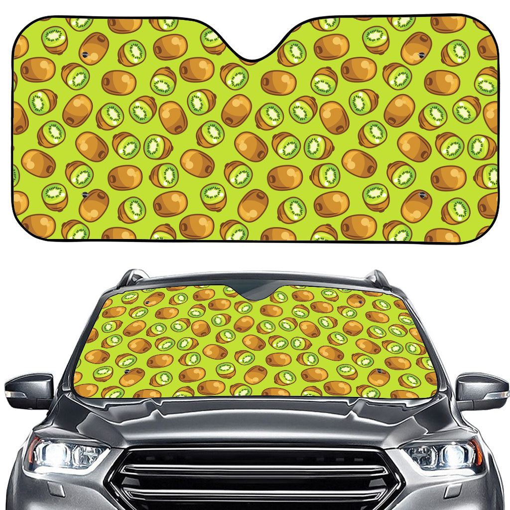 Cute Kiwi Pattern Print Car Windshield Sun Shade