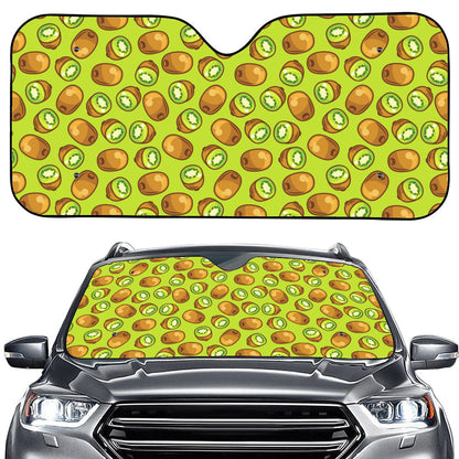 Cute Kiwi Pattern Print Car Windshield Sun Shade