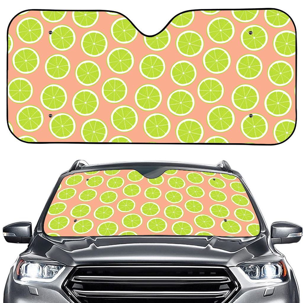 Cute Lime Pattern Print Car Windshield Sun Shade